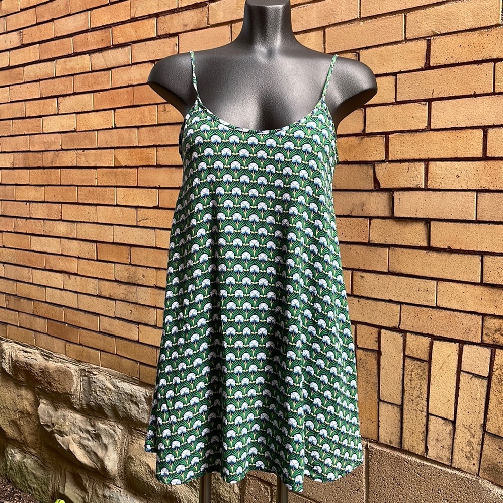 Lulu's Pond Pixie Floral Print Swing Micro Dress Size Small